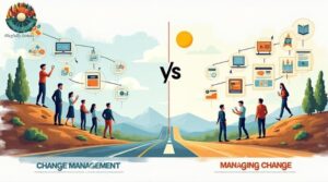 Read more about the article Change Management vs. Managing Change: Key Differences Explained